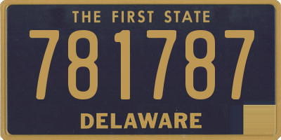 DE license plate 781787