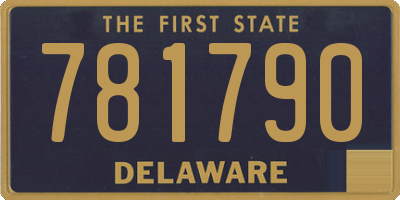 DE license plate 781790