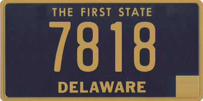 DE license plate 7818