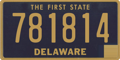 DE license plate 781814