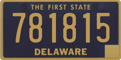 DE license plate 781815