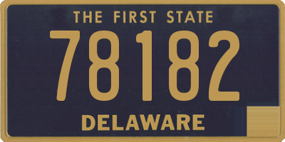 DE license plate 78182