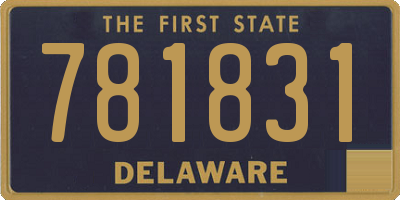 DE license plate 781831