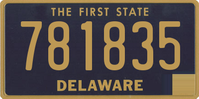 DE license plate 781835