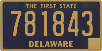 DE license plate 781843