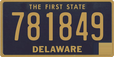 DE license plate 781849