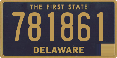 DE license plate 781861