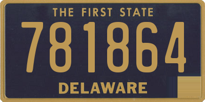 DE license plate 781864