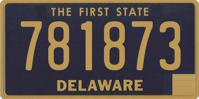 DE license plate 781873