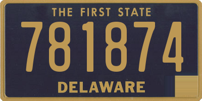 DE license plate 781874