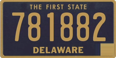 DE license plate 781882