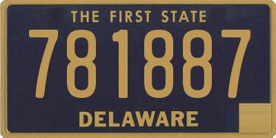 DE license plate 781887