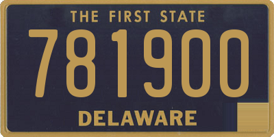 DE license plate 781900
