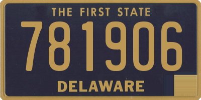 DE license plate 781906