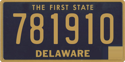 DE license plate 781910