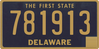 DE license plate 781913
