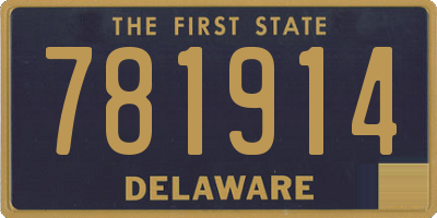 DE license plate 781914