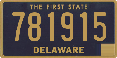 DE license plate 781915