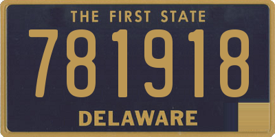 DE license plate 781918