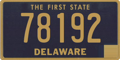 DE license plate 78192