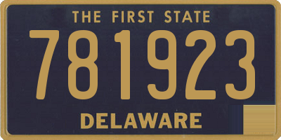 DE license plate 781923