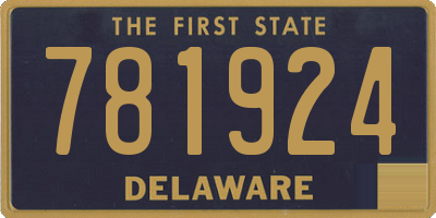 DE license plate 781924