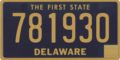 DE license plate 781930