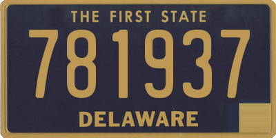 DE license plate 781937