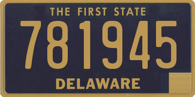 DE license plate 781945