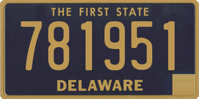 DE license plate 781951