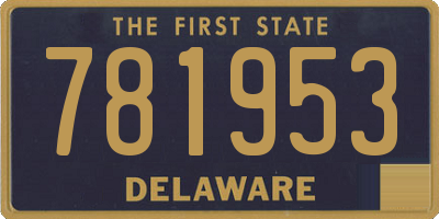 DE license plate 781953