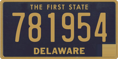 DE license plate 781954