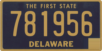 DE license plate 781956
