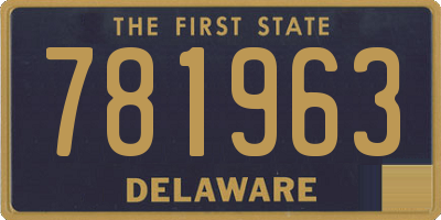 DE license plate 781963