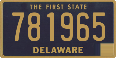 DE license plate 781965
