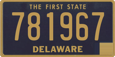 DE license plate 781967