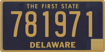 DE license plate 781971