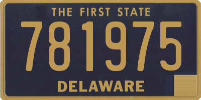 DE license plate 781975