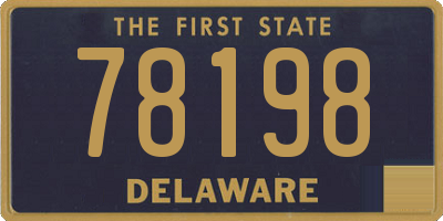 DE license plate 78198