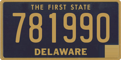 DE license plate 781990