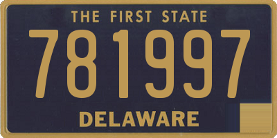 DE license plate 781997