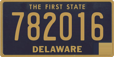 DE license plate 782016
