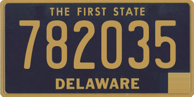 DE license plate 782035