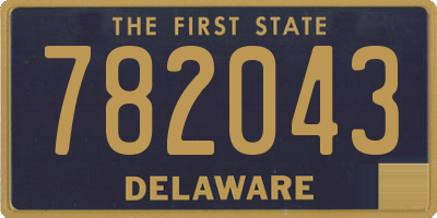 DE license plate 782043