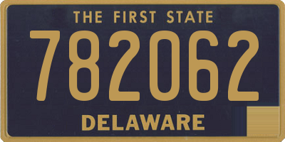 DE license plate 782062