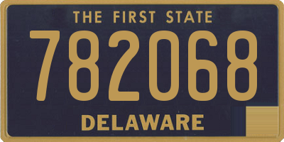 DE license plate 782068