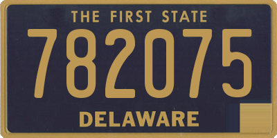 DE license plate 782075