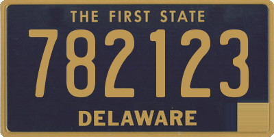 DE license plate 782123