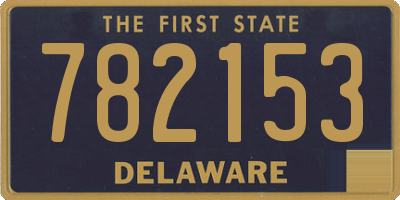 DE license plate 782153
