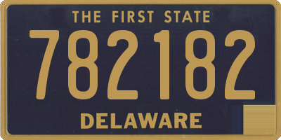 DE license plate 782182